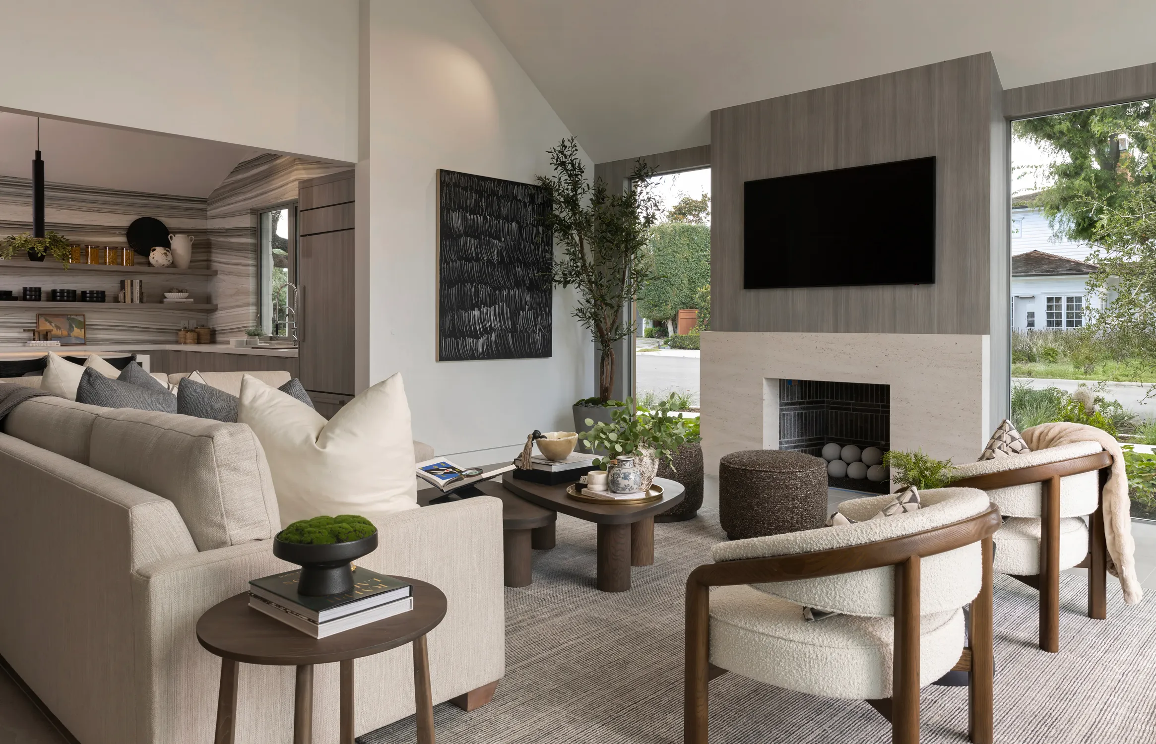 Modern custom home exterior with refined architectural details